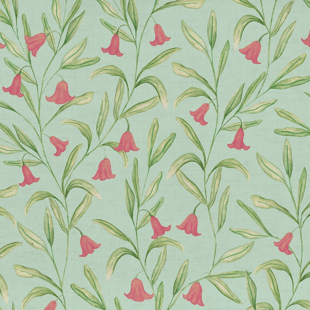 Bell Meadow Printed Cotton Fabric Oasis elegant table cloth  