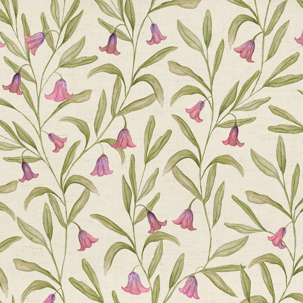 Bell Meadow Printed Cotton Fabric Rosewood elegant table cloth  
