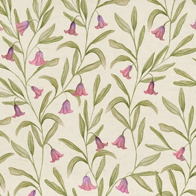 Bell Meadow Printed Cotton Fabric Rosewood elegant table cloth  