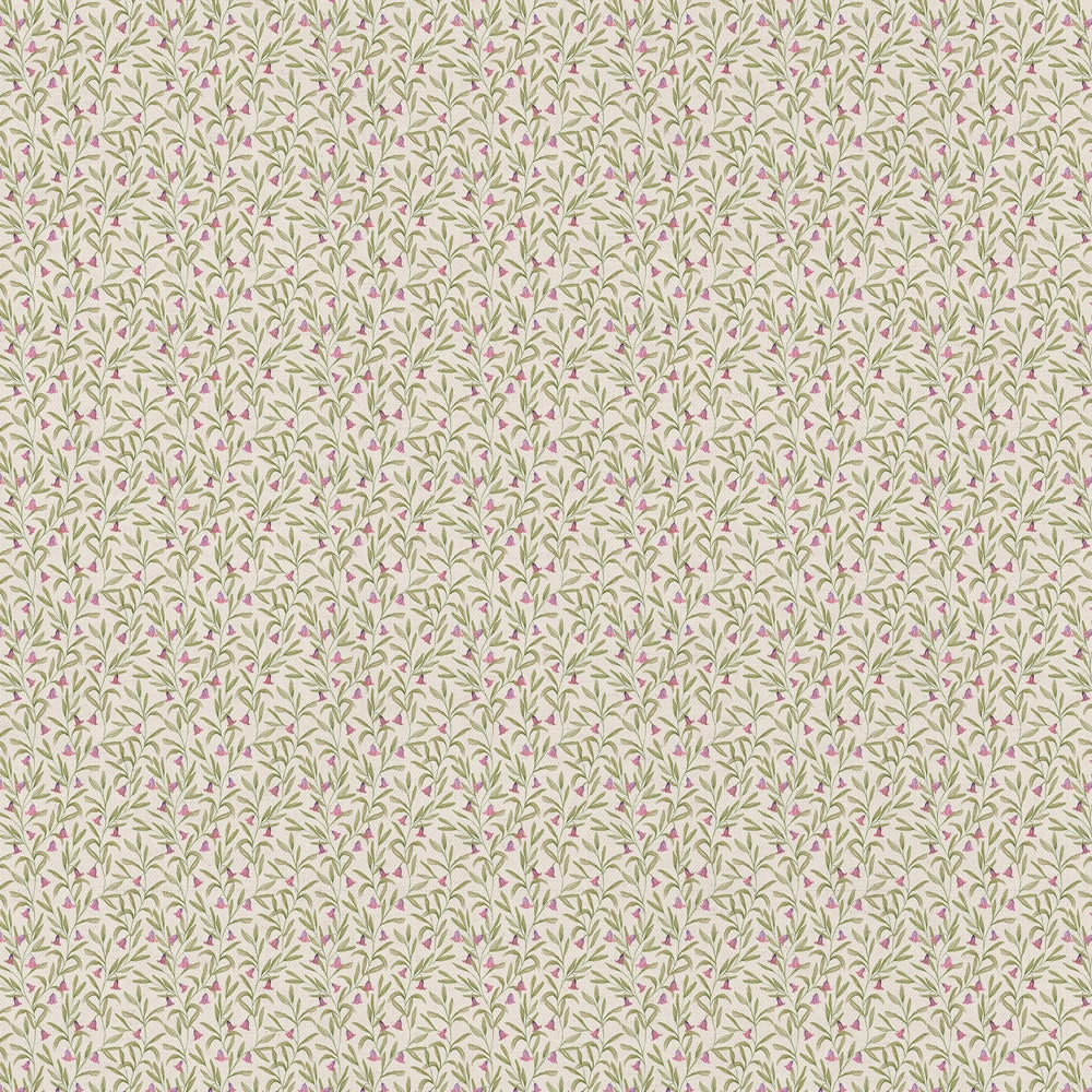 Bell Meadow Printed Cotton Fabric Rosewood