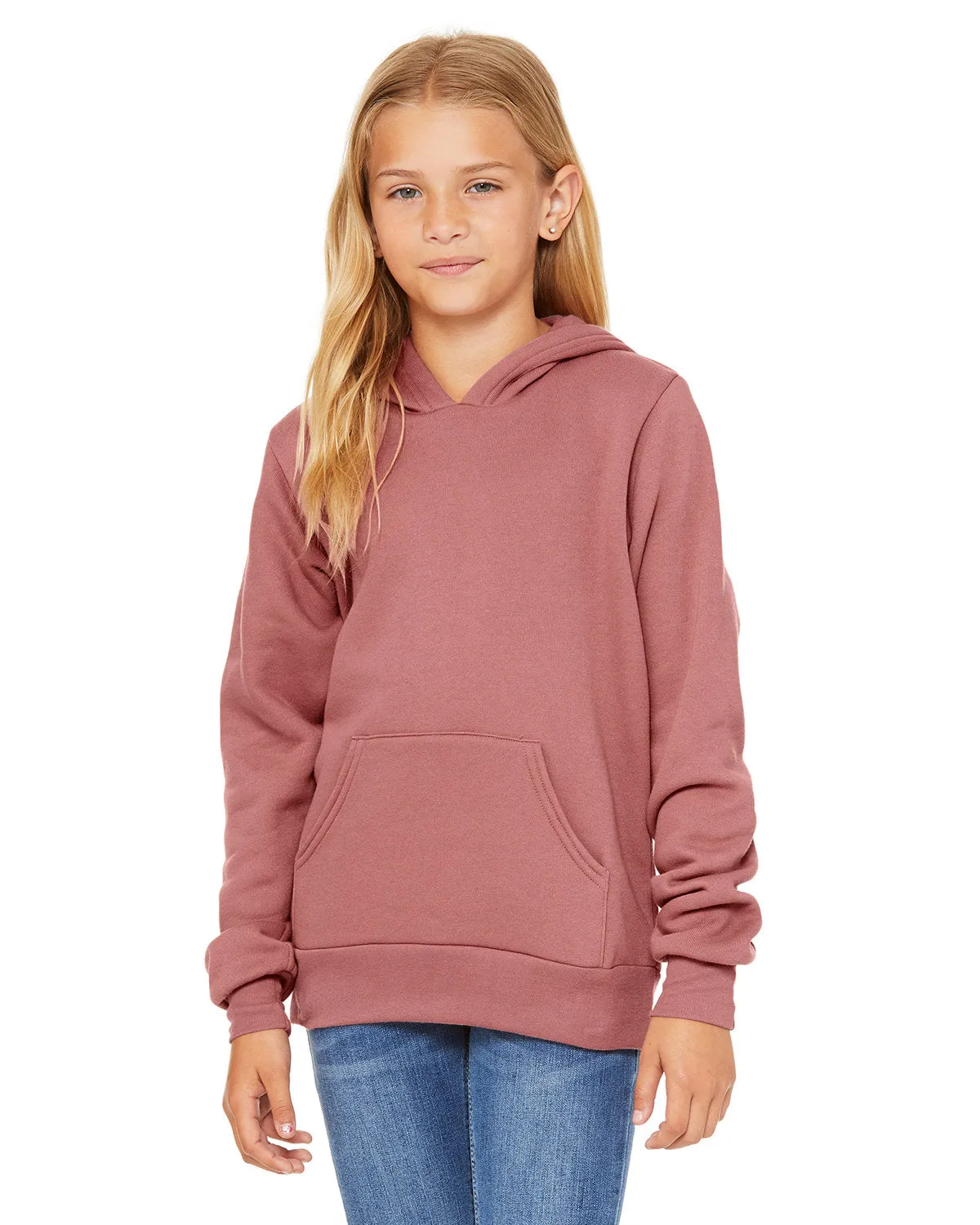 Bella   Canvas 3719Y Jugend-Sponge-Fleece-Pullover mit Kapuze