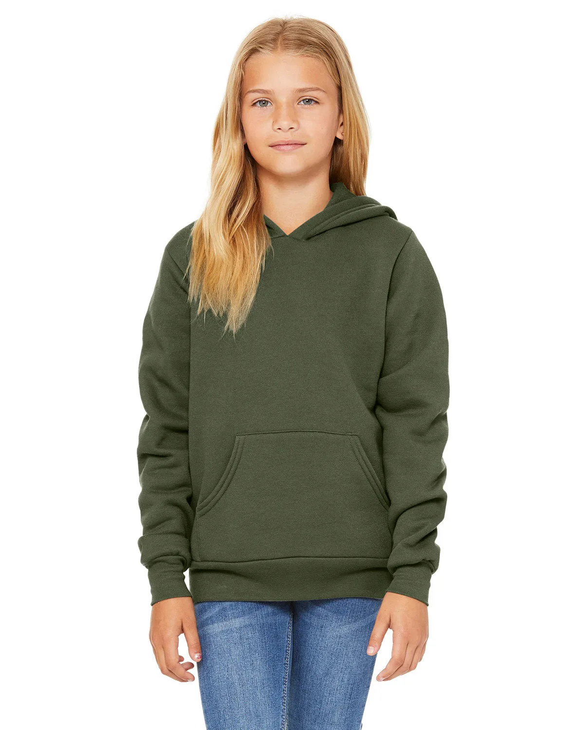 Bella   Canvas 3719Y Jugend-Sponge-Fleece-Pullover mit Kapuze