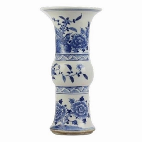 Bird and Floral Trumpet Vase home display ornament