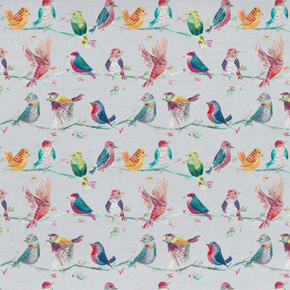 Birdy Branch Printed Cotton Fabric (By The Metre) Blossom elegant table cloth  