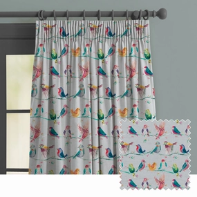 Birdy Branch Printed Made to Measure Curtains Blossom patterned fashion rug  
