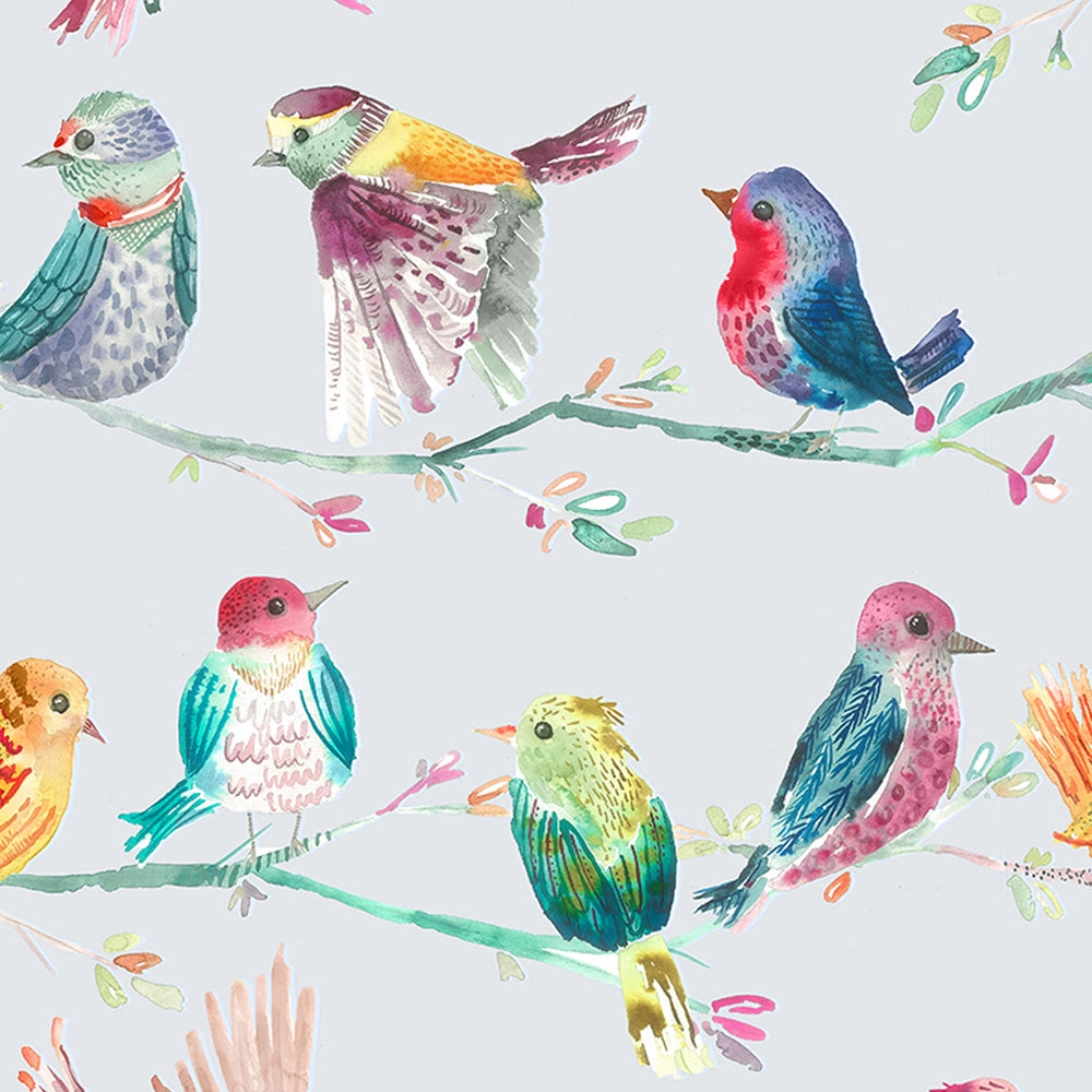 Birdy Branch Printed Made to Measure Curtains Blossom