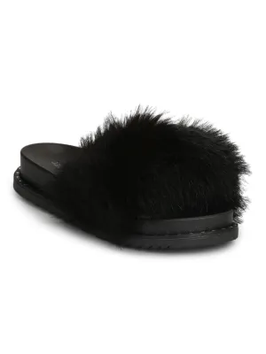 Schwarze Nietenbesetzte Slip-On Flats