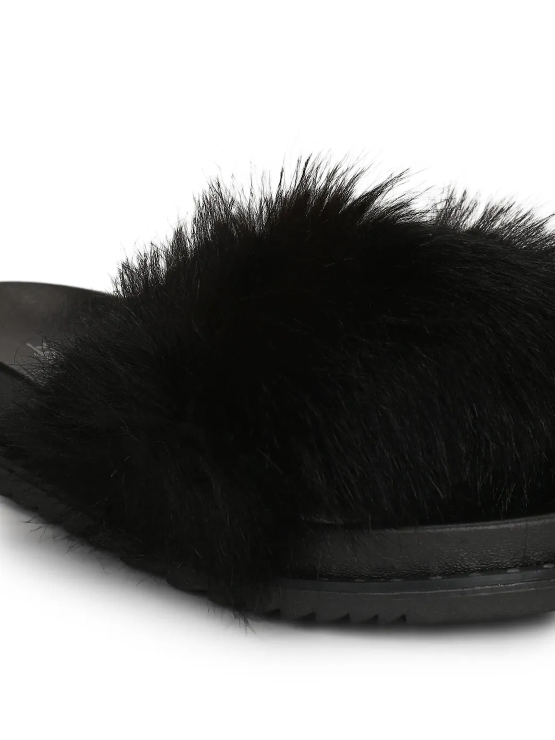 Schwarze Nietenbesetzte Slip-On Flats