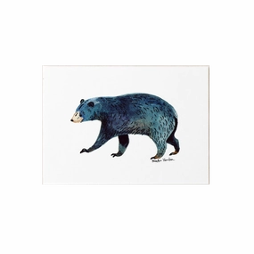 Black Bear Art Print 5x7 framed wall decor