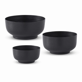 Black Matte Metal Bowl (Multiple Sizes) interior room decor