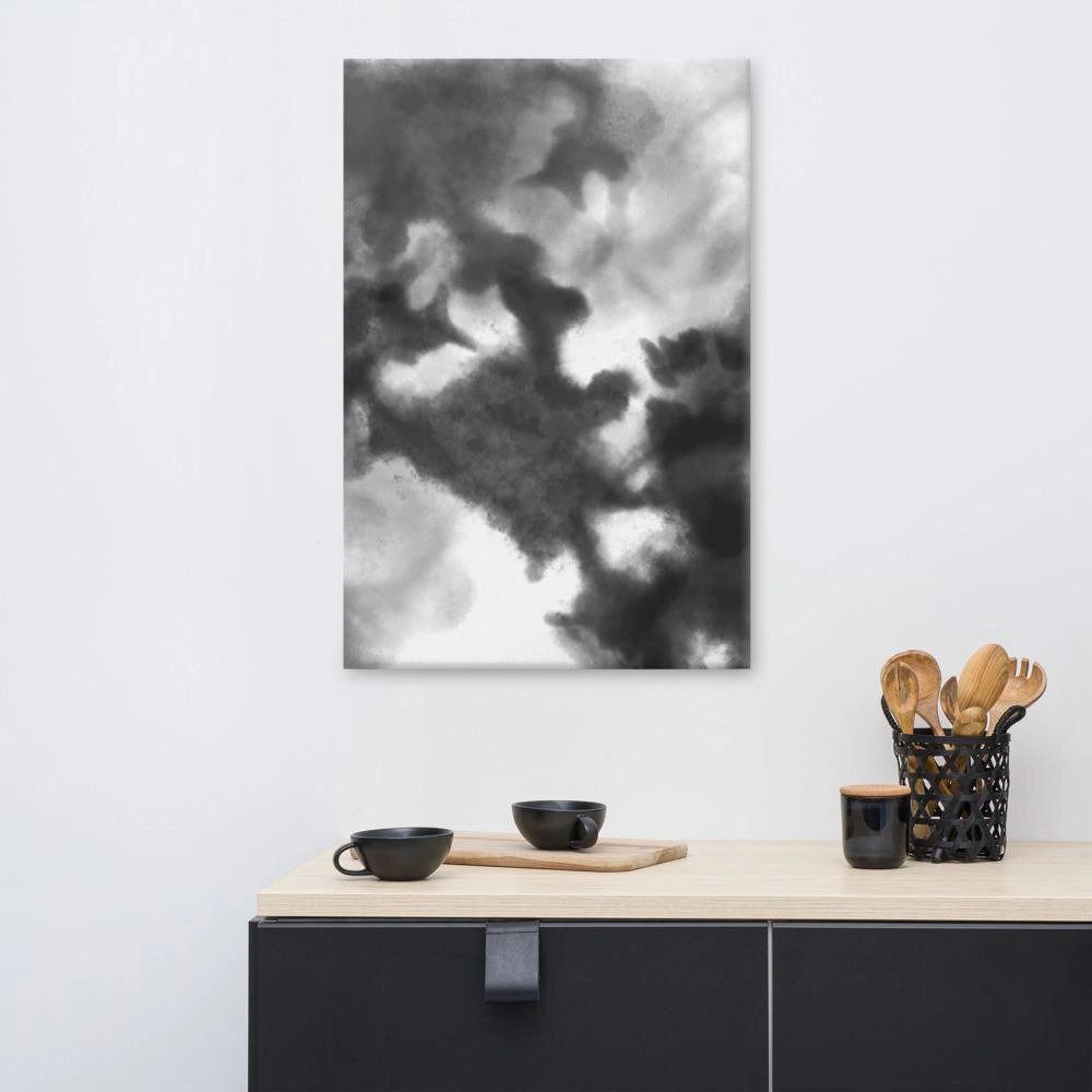 Black Watercolor - Leinwand