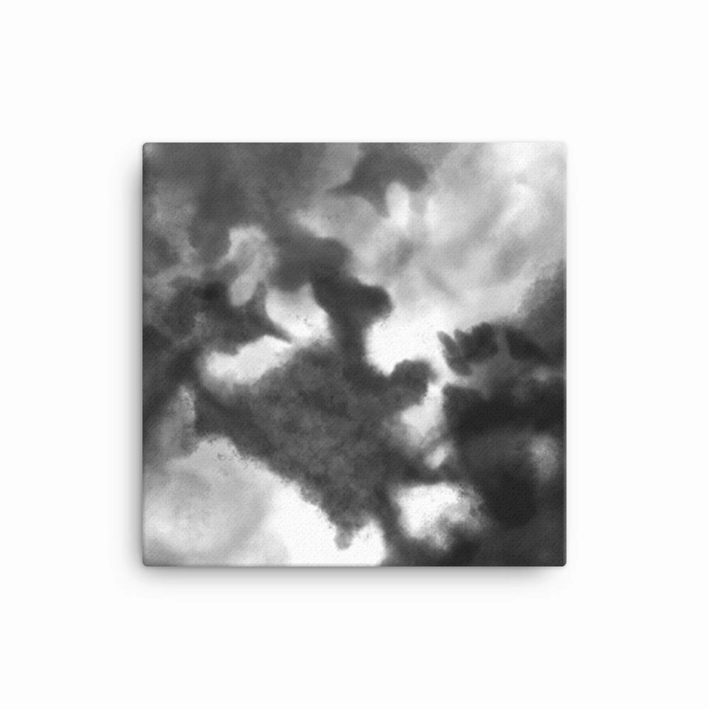 Black Watercolor - Leinwand
