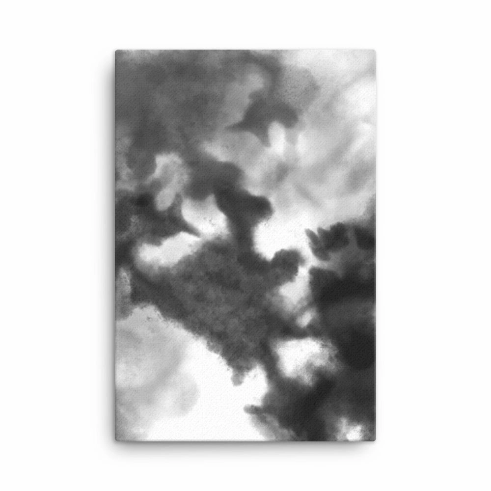 Black Watercolor - Leinwand