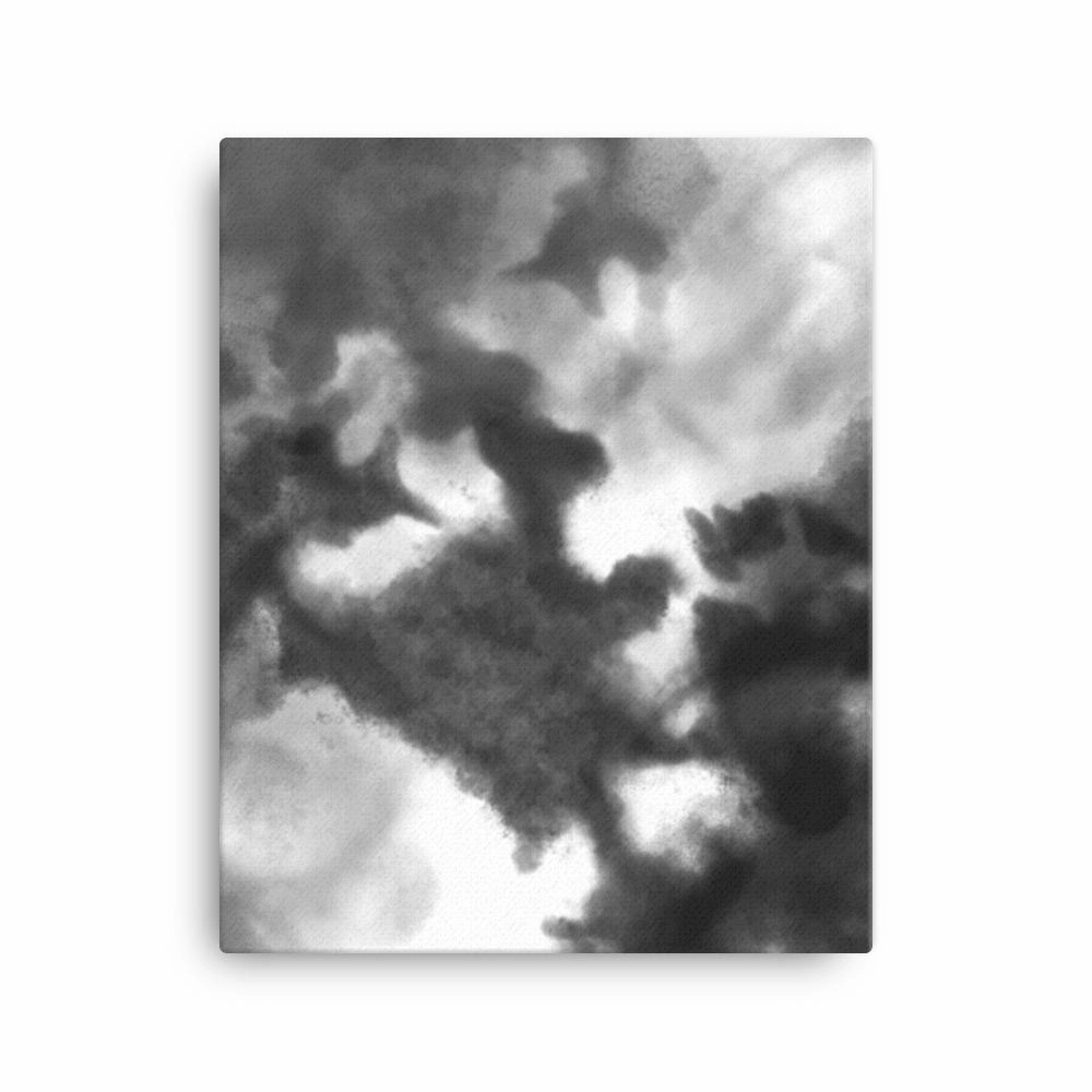 Black Watercolor - Leinwand