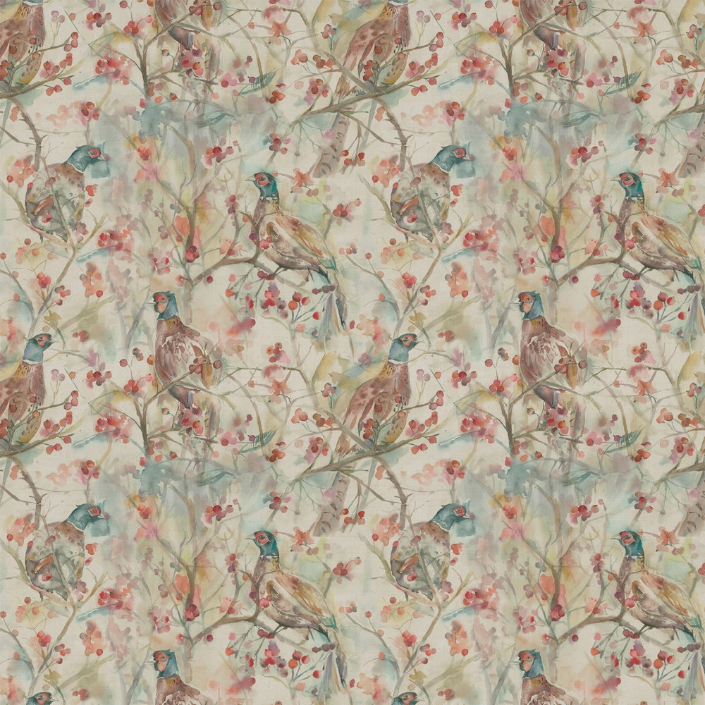 Blackberry Row Printed Cotton Fabric (By The Metre) Linen