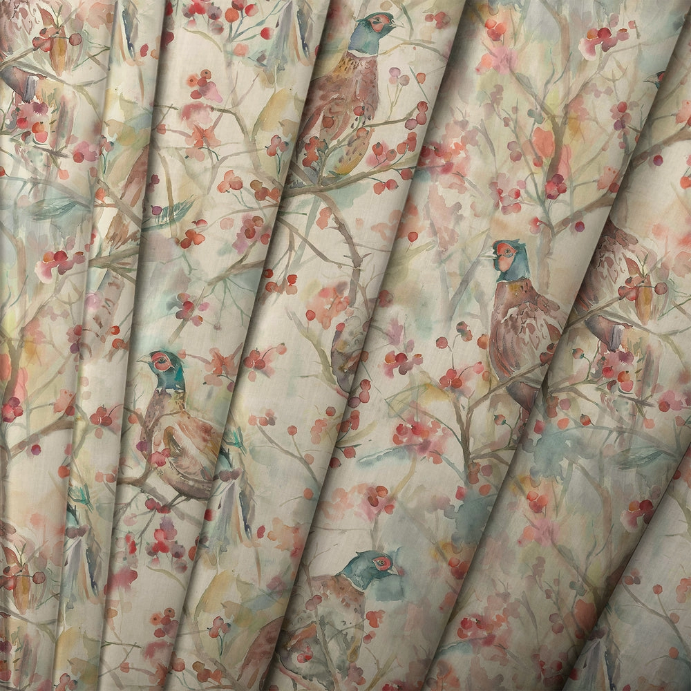 Blackberry Row Printed Cotton Fabric (By The Metre) Linen