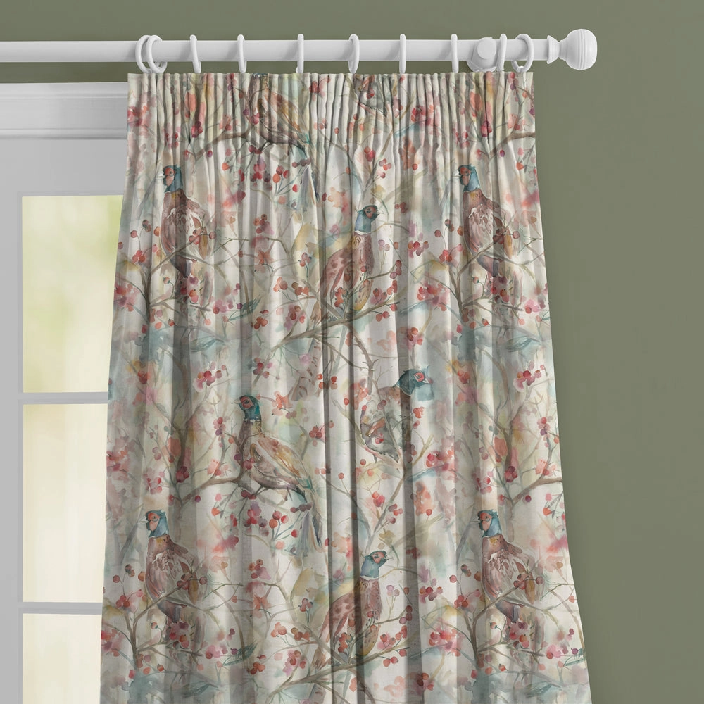 Blackberry Row Printed Made to Measure Curtains Cream