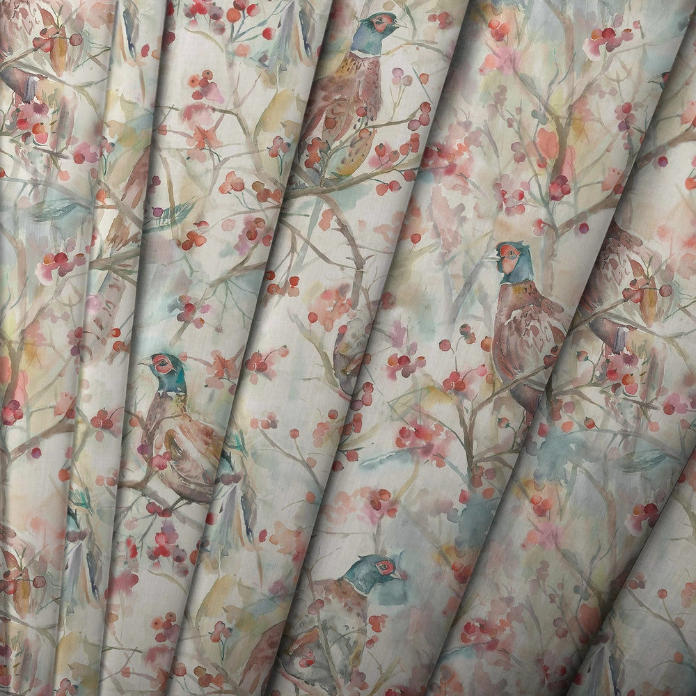 Blackberry Row Printed Made to Measure Curtains Cream