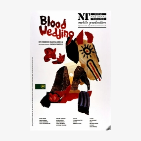 Blood Wedding 1991 Print vintage woodcut wallpaper