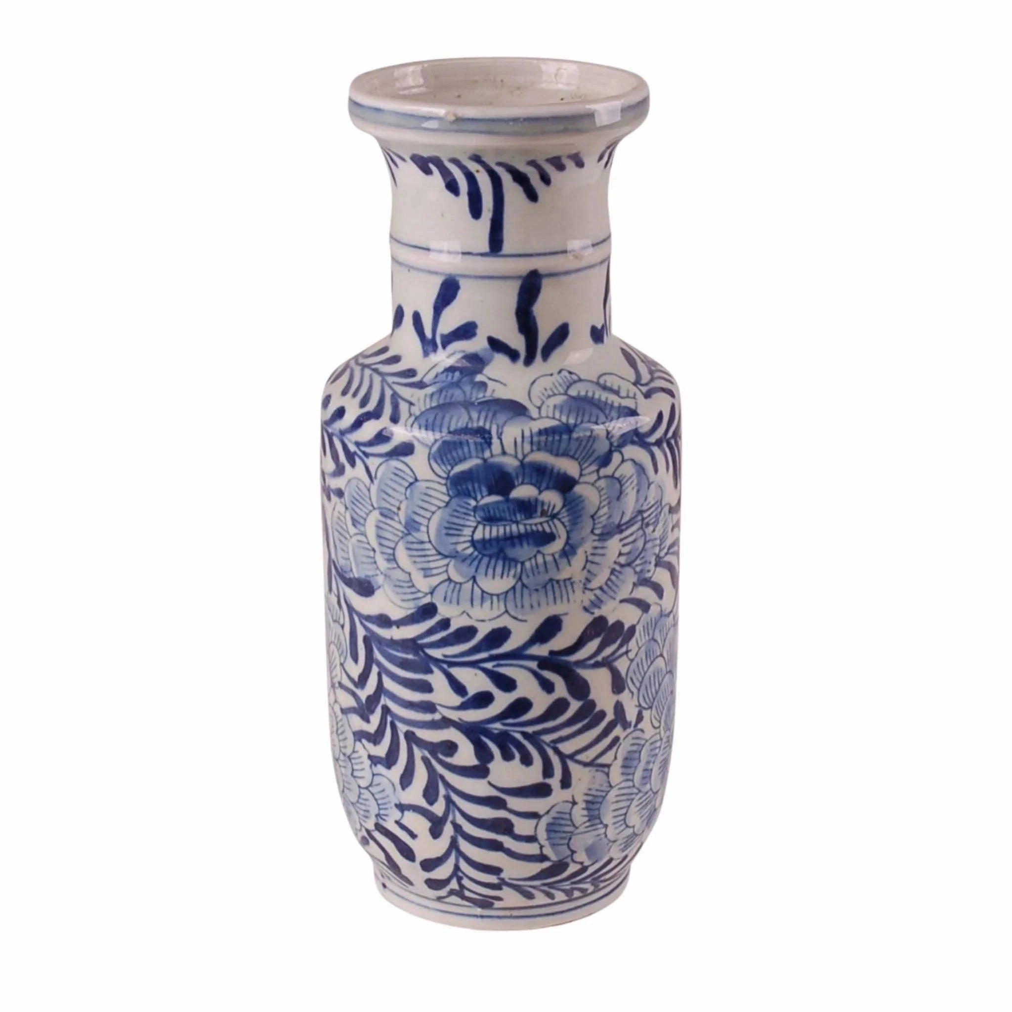 Blue & White Palm Porcelain Vase home display ornament