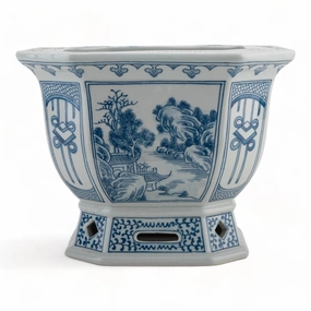 Blue & White Porcelain Pot home display ornament