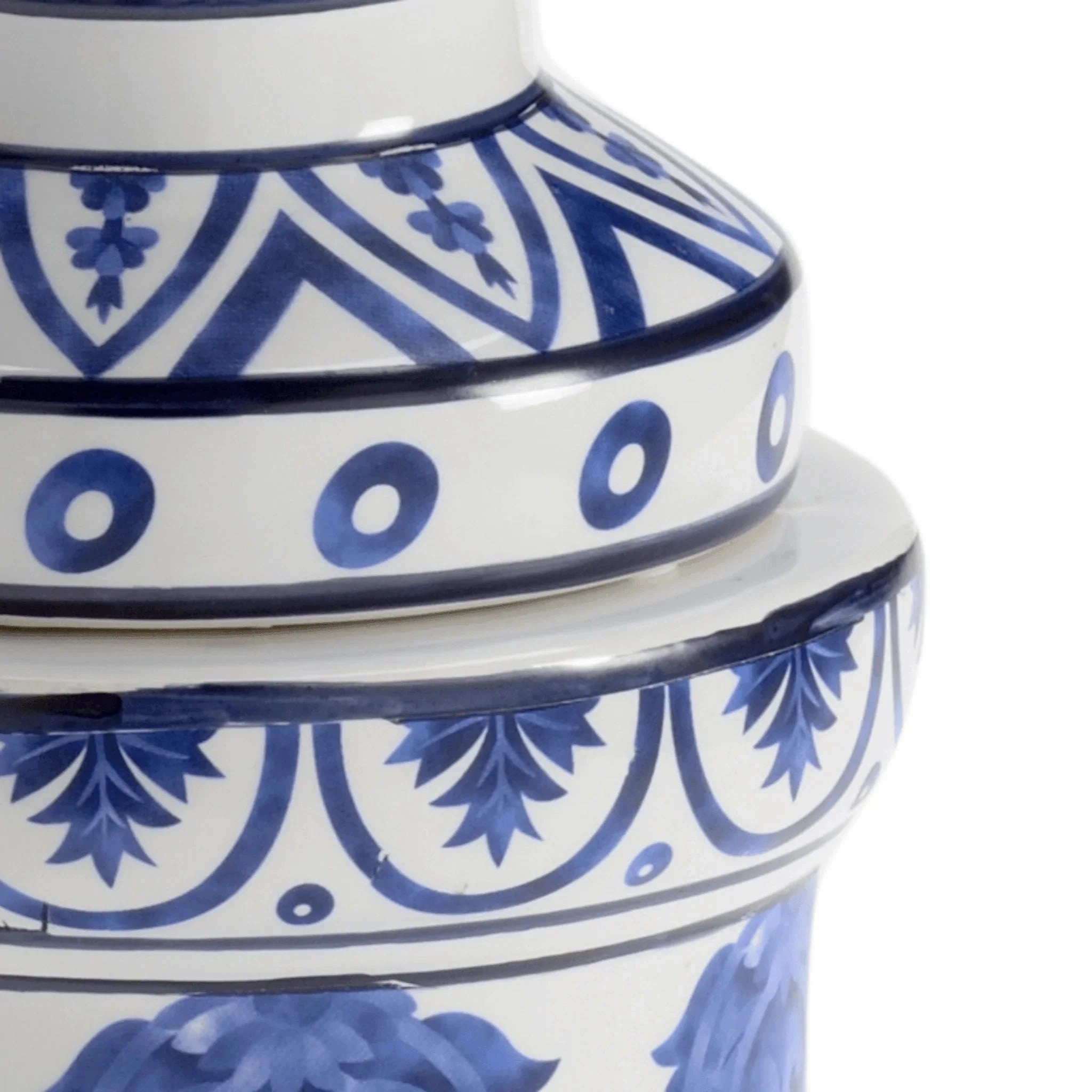 Blue And White Jardiniere Pedestal Mount Planter