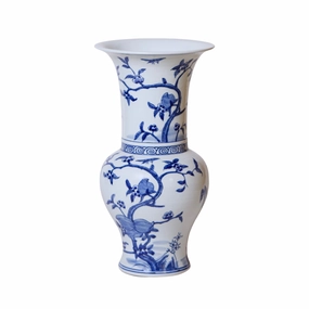 Blue and White Porcelain Pomegranates Baluster Vase home display ornament