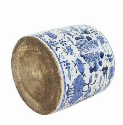 Blue And White Porcelain Swallow Flower Motif Orchid Pot