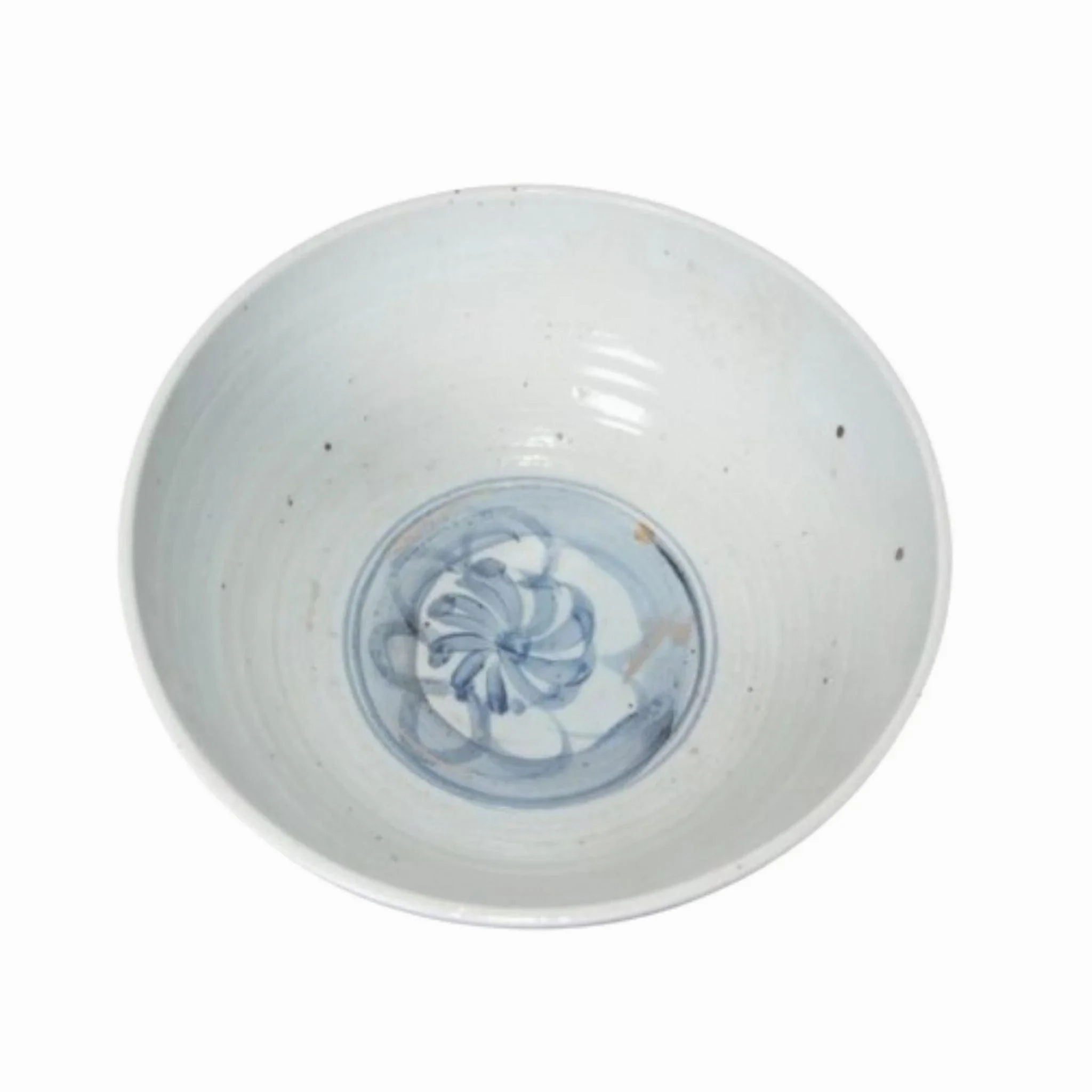 Blue And White Porcelain Twisted Flower Motif Silla Bowl
