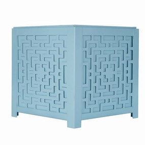 Blue Fretwork Planter home display ornament