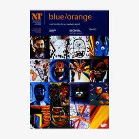Blue/Orange 2000 Print aesthetic poster wallpaper