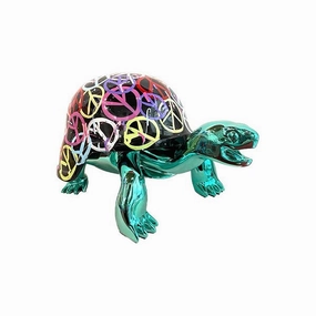 BLUE PEACE  TURTLE dreamcatcher wall hanging