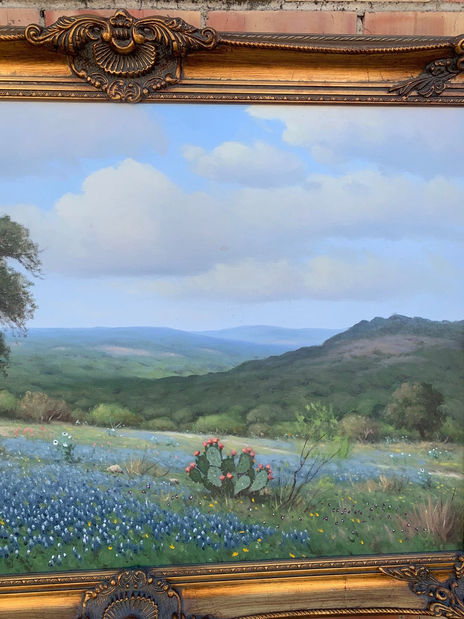 BLUEBONNET LANDSCAPE OIL PAINTING BY DON WARREN