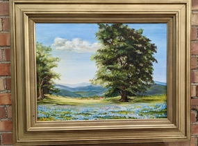 BLUEBONNET OIL PAINTING ON CANVAS classic mural painting
