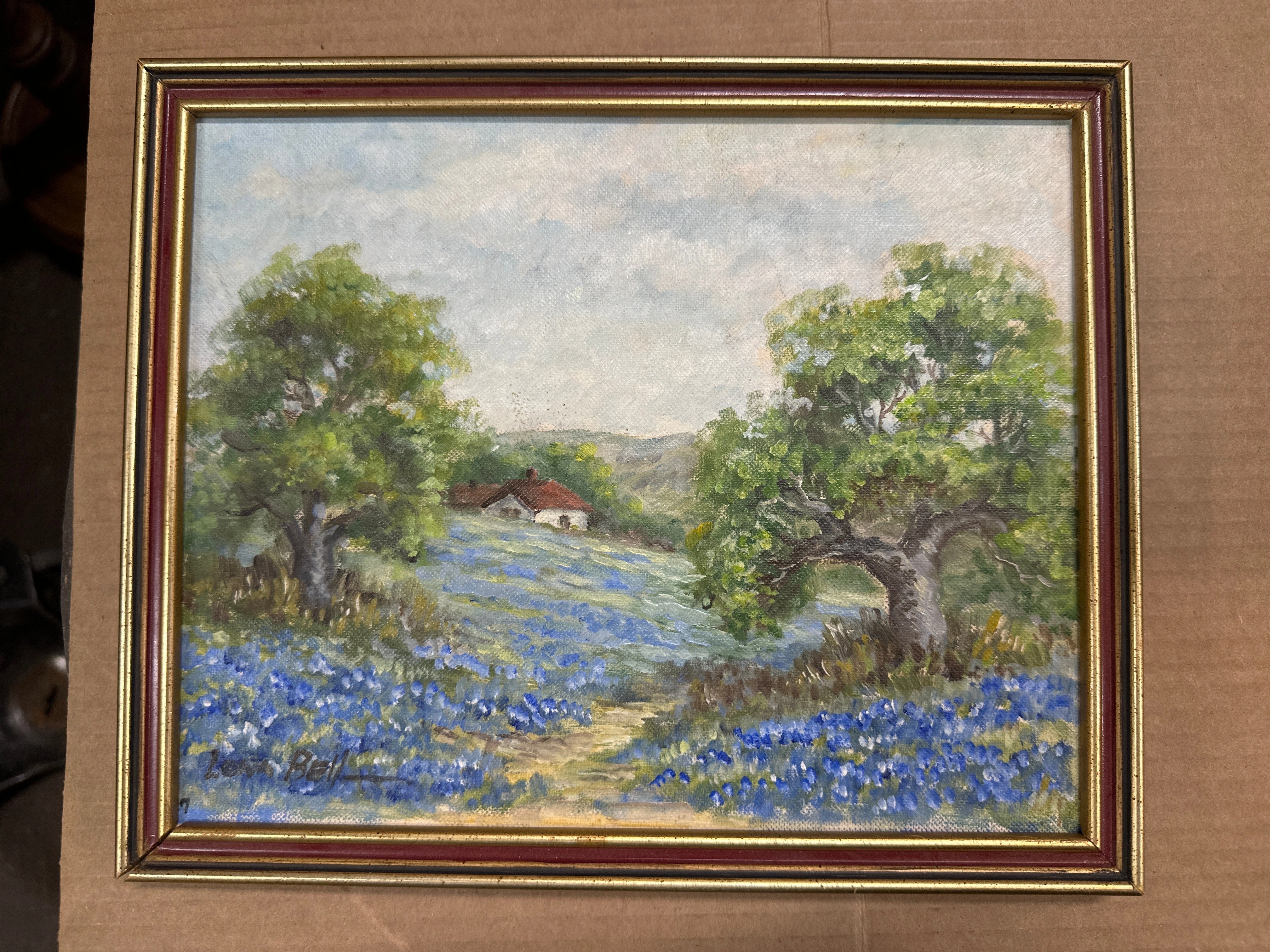 BLUEBONNET PAINTING BY LONA BELL classic mural painting