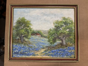 BLUEBONNET PAINTING BY LONA BELL classic mural painting