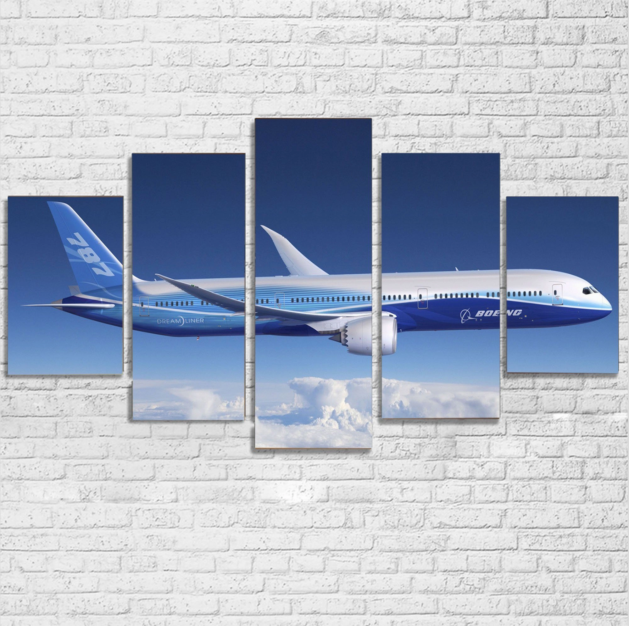 Boeing 787 Dreamliner Printed Multiple Canvas Poster canvas mural art