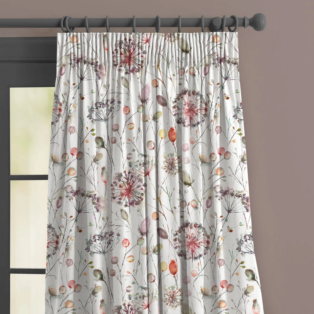 Boronia Ann Printed Made to Measure Curtains Boysenberry
