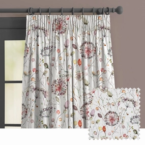 Boronia Ann Printed Made to Measure Curtains Boysenberry patterned fashion rug  