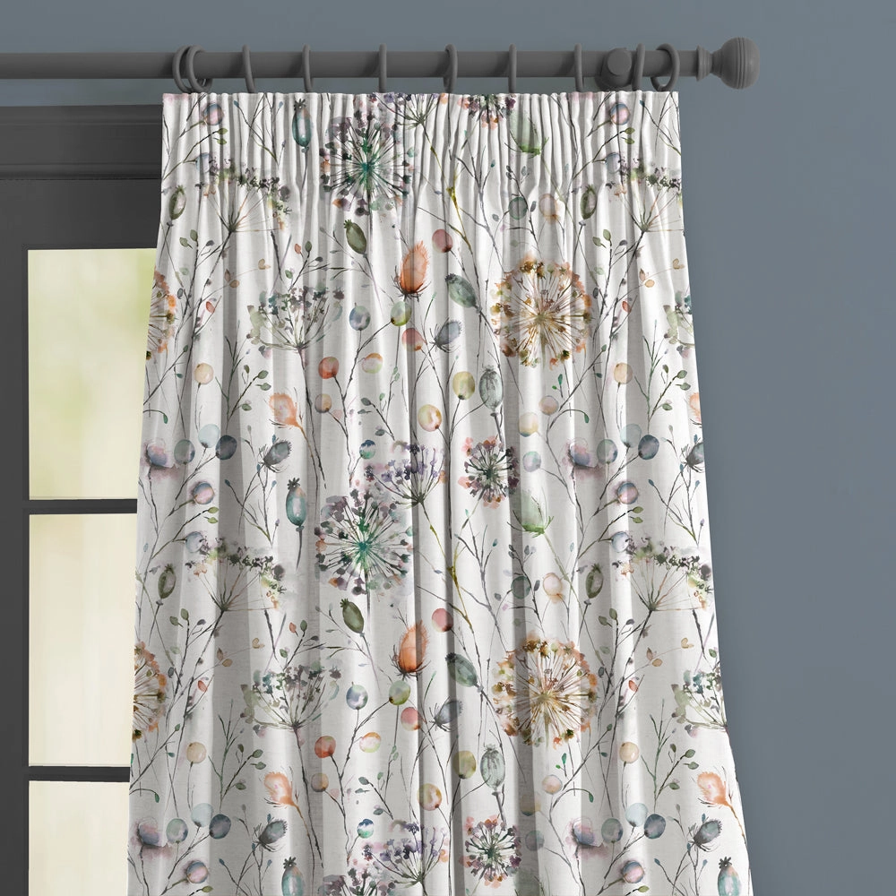 Boronia Ann Printed Made to Measure Curtains Coral