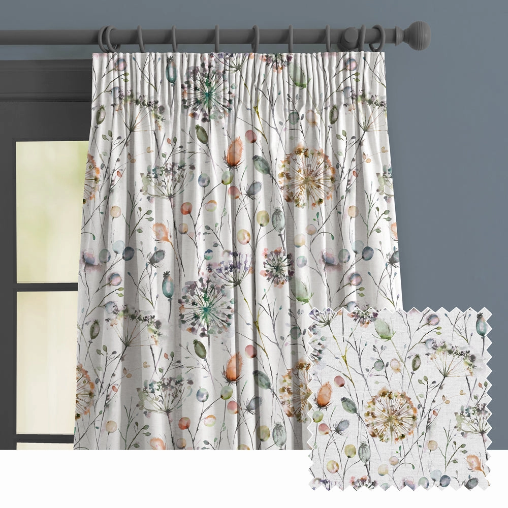 Boronia Ann Printed Made to Measure Curtains Coral patterned fashion rug  