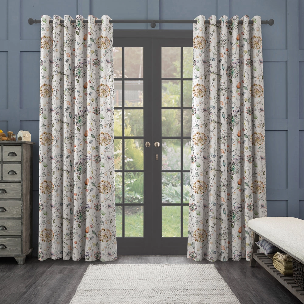 Boronia Ann Printed Made to Measure Curtains Coral