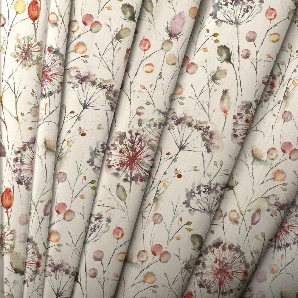 Boronia Fiona Printed Made to Measure Curtains Boysenberry