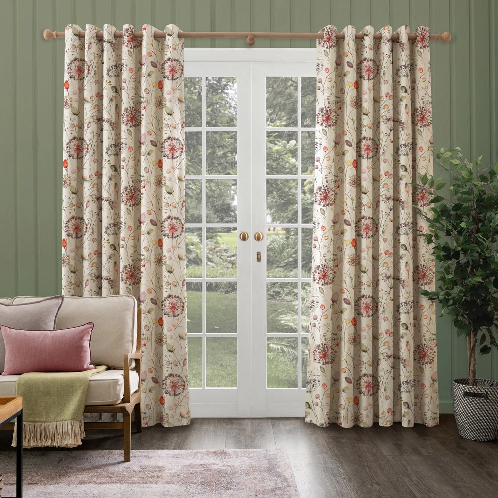 Boronia Fiona Printed Made to Measure Curtains Boysenberry