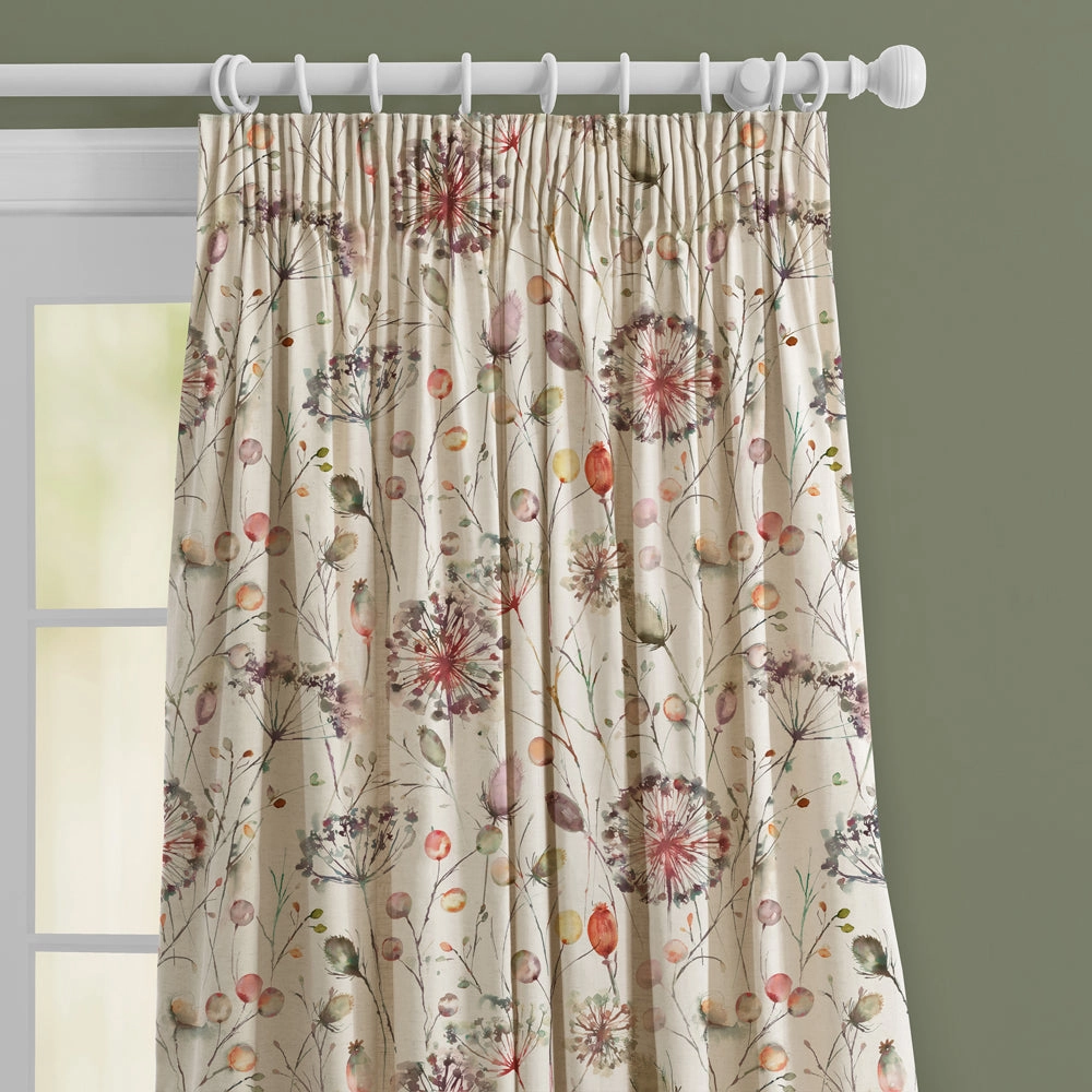 Boronia Fiona Printed Made to Measure Curtains Boysenberry