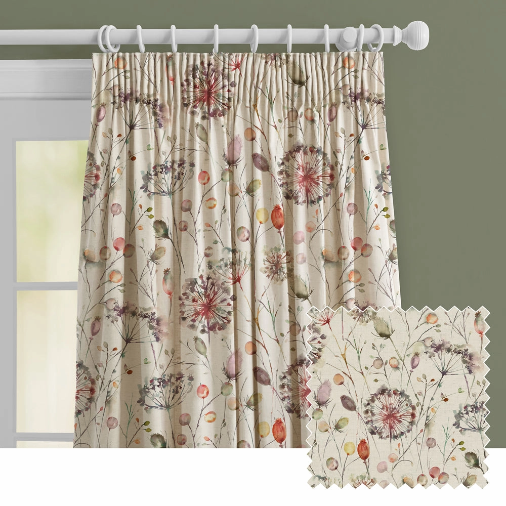 Boronia Fiona Printed Made to Measure Curtains Boysenberry patterned fashion rug  