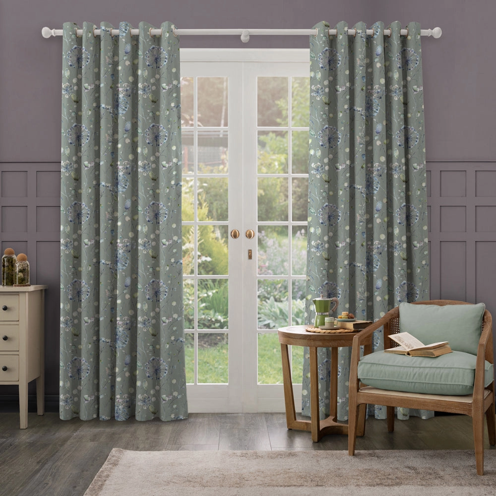 Boronia Fiona Printed Made to Measure Curtains Willow