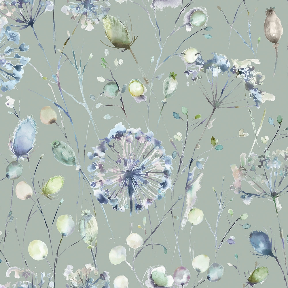 Boronia Fiona Printed Made to Measure Curtains Willow