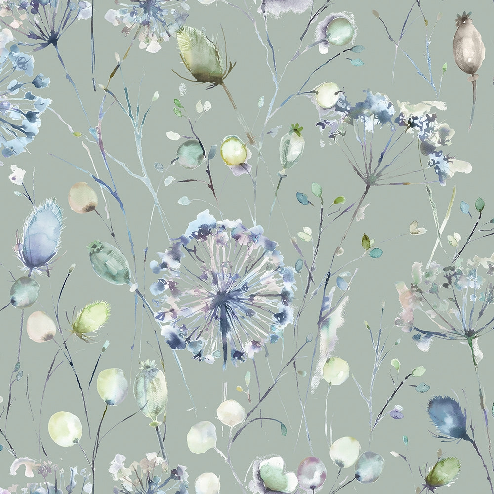 Boronia Fiona Printed Made to Measure Curtains Willow