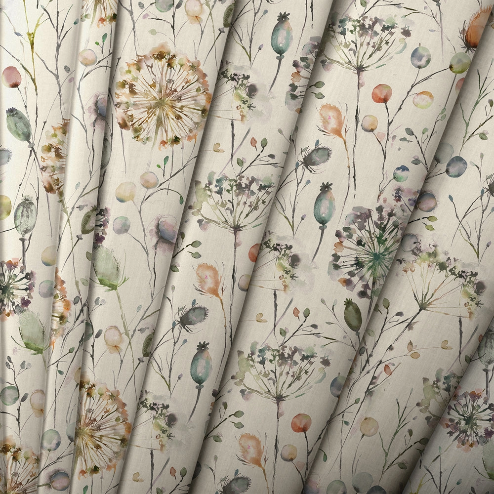 Boronia Printed Cotton Fabric (By The Metre) Coral/Cloud
